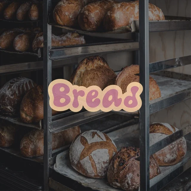 شعار مخبز Bread لمخبوزات بالخميرة الطبيعية