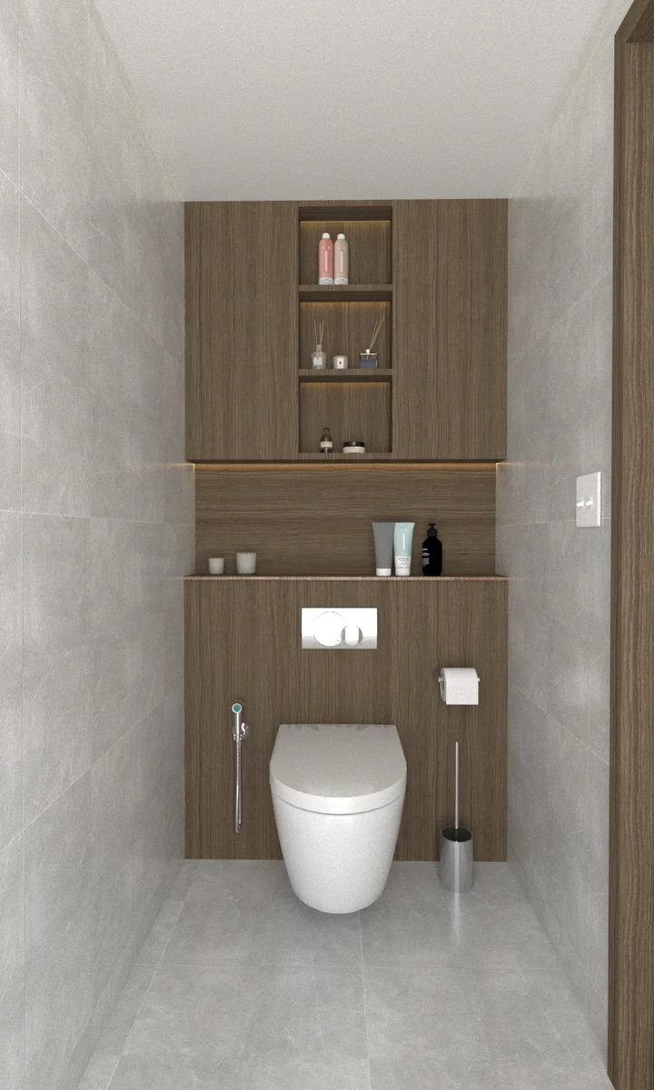 تصميم حمام ضيوف مودرن