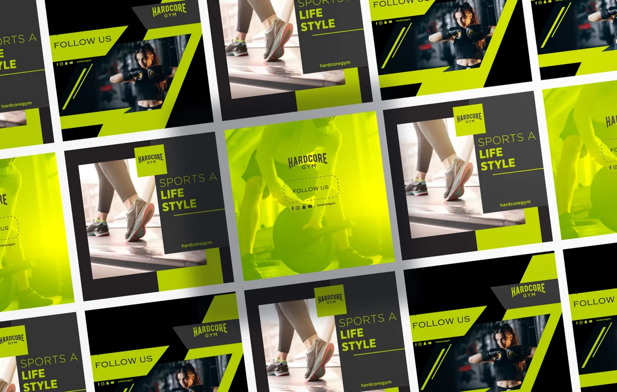 Hardcore gym social media ads