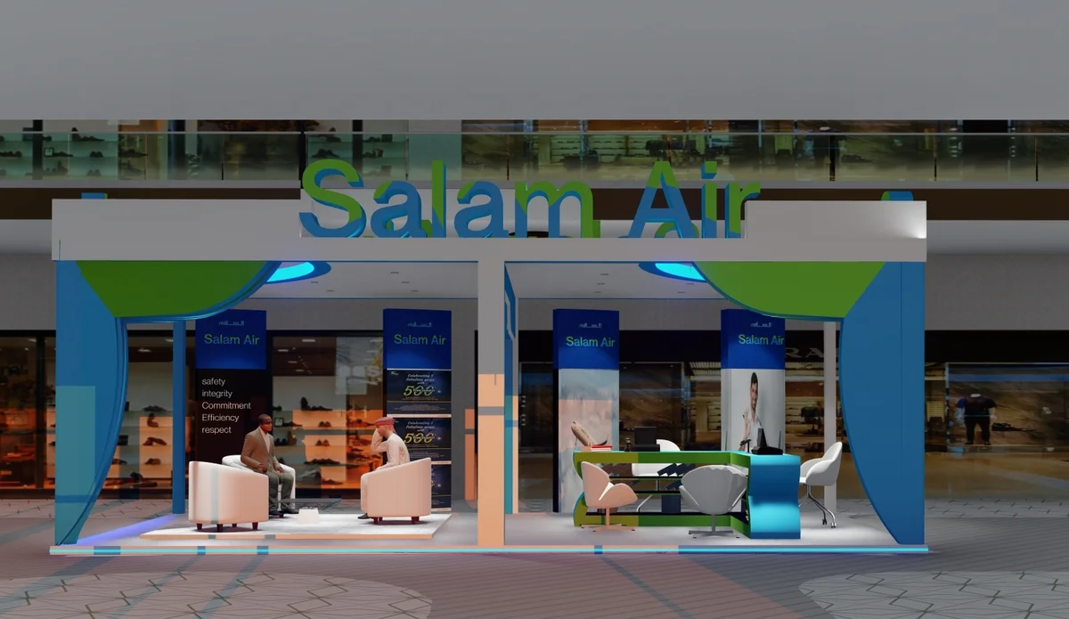 تصميم بوث لشركة طيران