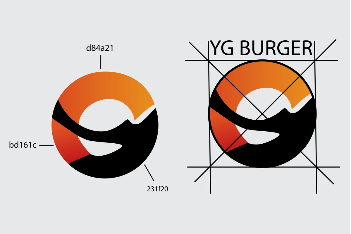 هوية بصرية لمطعم YG Burger