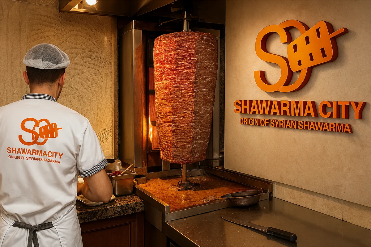 هوية مطعم shawarma city