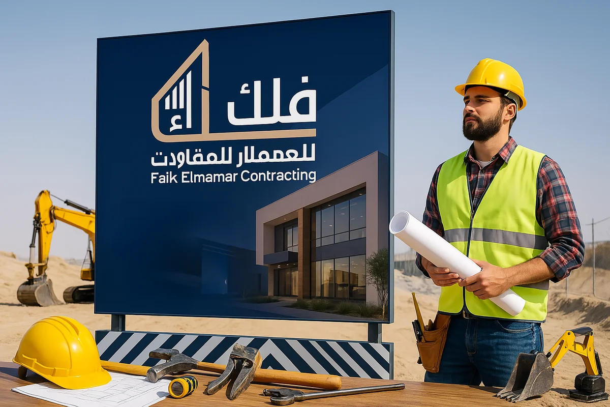 هوية فلك المعمار للمقاولات